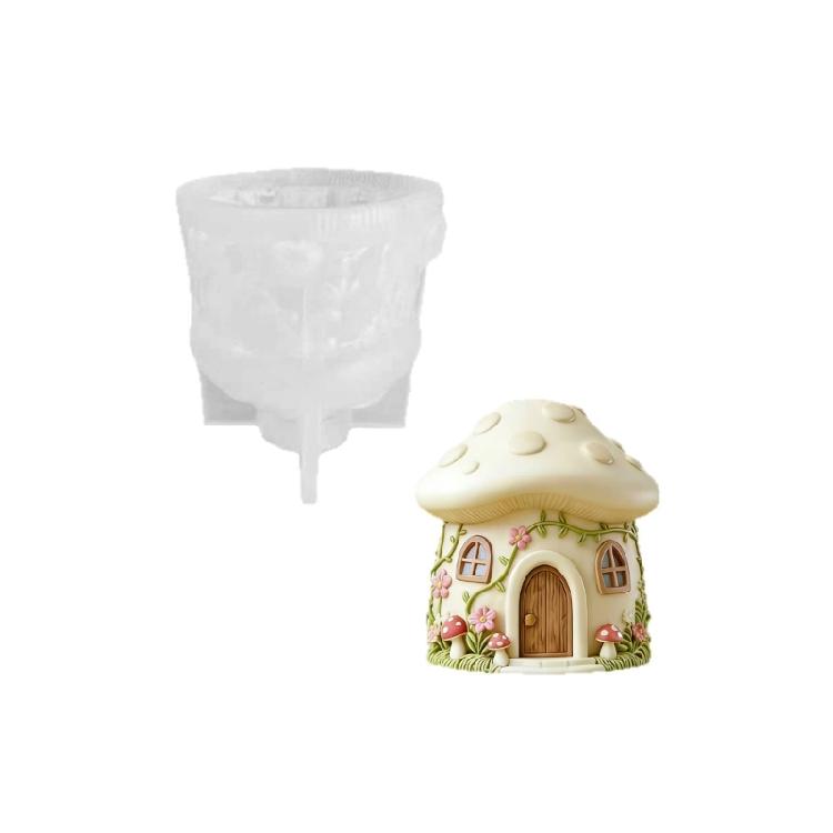 

Decorative Mushroom House Candle Mould For Artistics Creation And Home Decoration 1