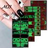 Glow-in-the-Dark Nail Decals Halloween Stickers, Gothic Spider Web Ghost Manicure Decorative Art Decoration Decals, Accessories for Women Stickers