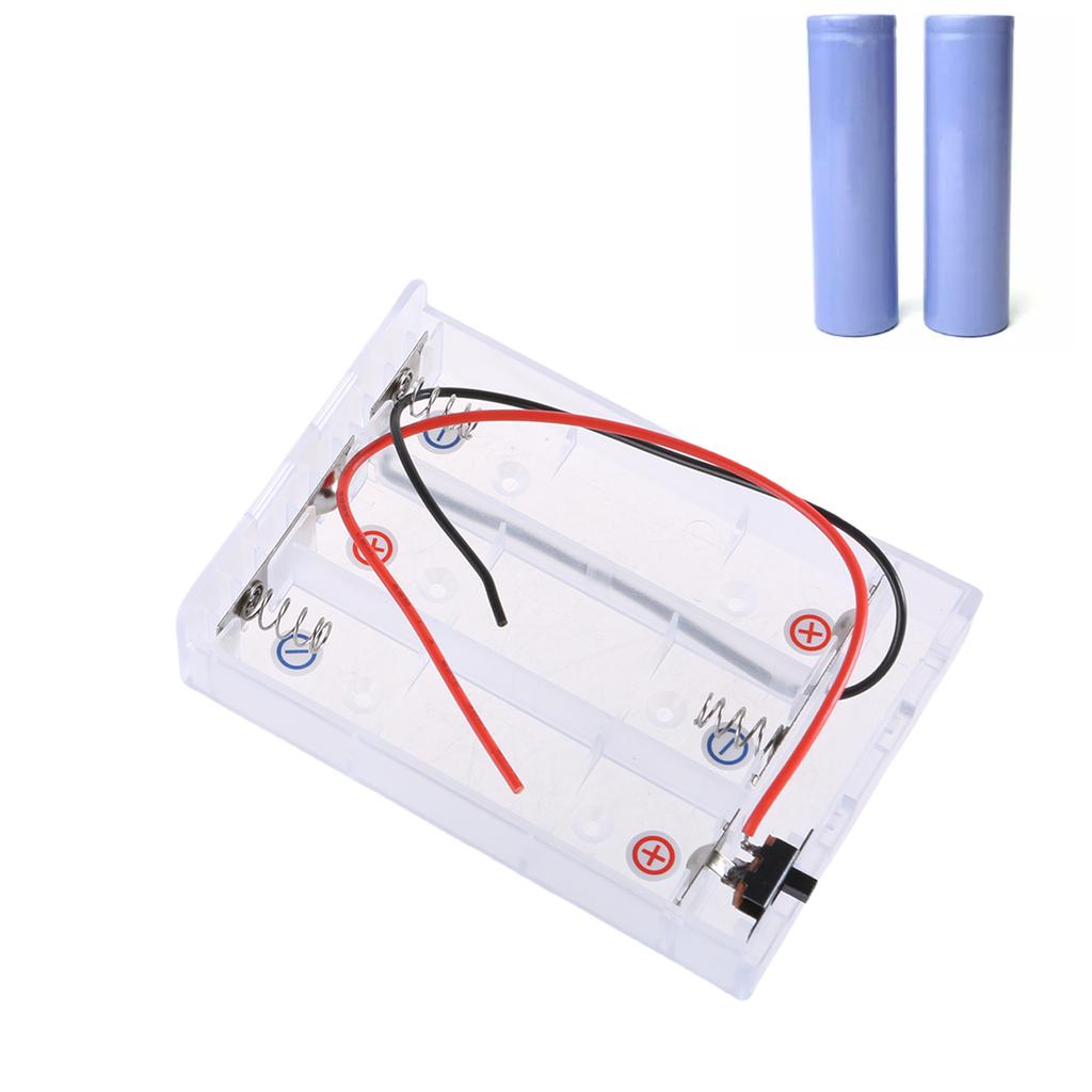 21700 Battery Holder Case With Switching 3 Slot Transparent Container For 3x21700 Batteries Nickel Plated Contacts