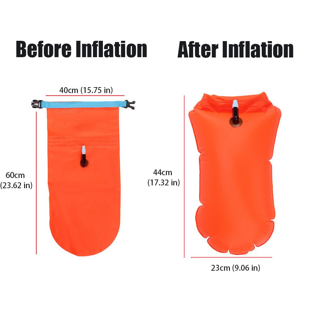Inflatable swimming float storage bag Belted buoyancy tool Outdoor swimming emergency buoyancy device