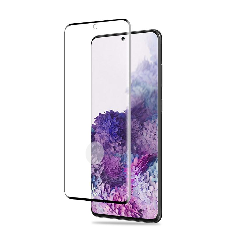 

AMORUS Full Coverage 3D Curved Full Glue Tempered Glass Screen Protector for Samsung Galaxy S20 Plus (Support Ultrasonic Fingerprint Unlock) Type A