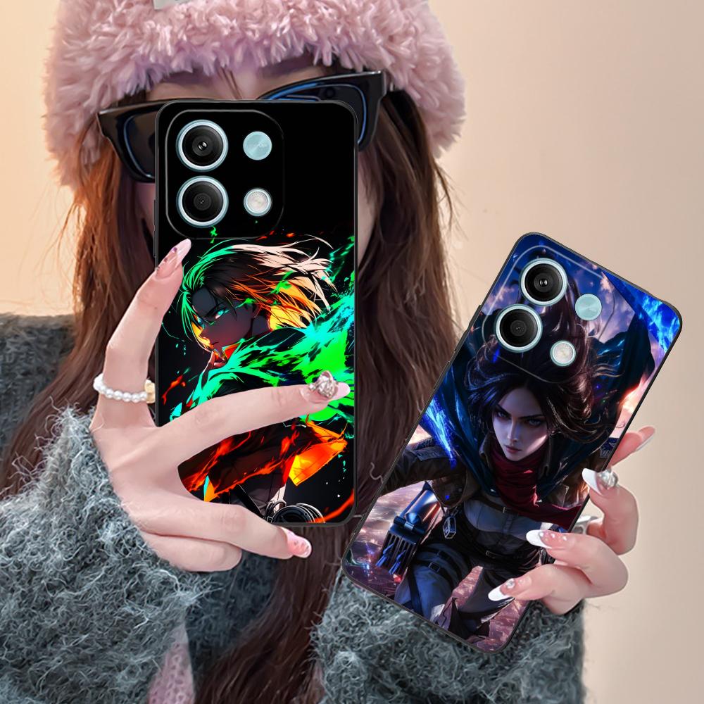 AOT Mikasa Mobile Phone Case for POCO M7 M6 M5 M4 M3 X7 X6 X5 X4 X3 Pro GT 5G Colour Printing Protective Cover Smartphone Luxury