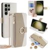 For Samsung Galaxy S23 Ultra Case Zipper Pocket Phone Cover with Shoulder Strap