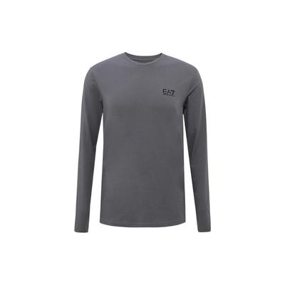 Emporio Armani EA7 Pánské tričko s dlouhým rukávem a kulatým výstřihem jednobarevné topy Šedá 8NPT55-PJM5Z-1977