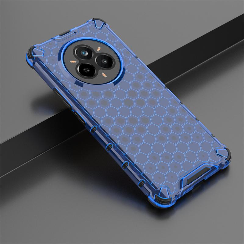 Shockproof Transparent Case For Realme 14 Pro Honeycomb Armor PC Phone Case For Realme 14 Pro Case Cover For Realme 14 Pro Plus