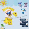 Separate Type Paw Patrol Swimsuit Set Swimsuit Boys Kids Beach Swimming Hot Spring Cute Summer Blue [sunkids] 3-Piece Children's (S-XXL) (M, 6)