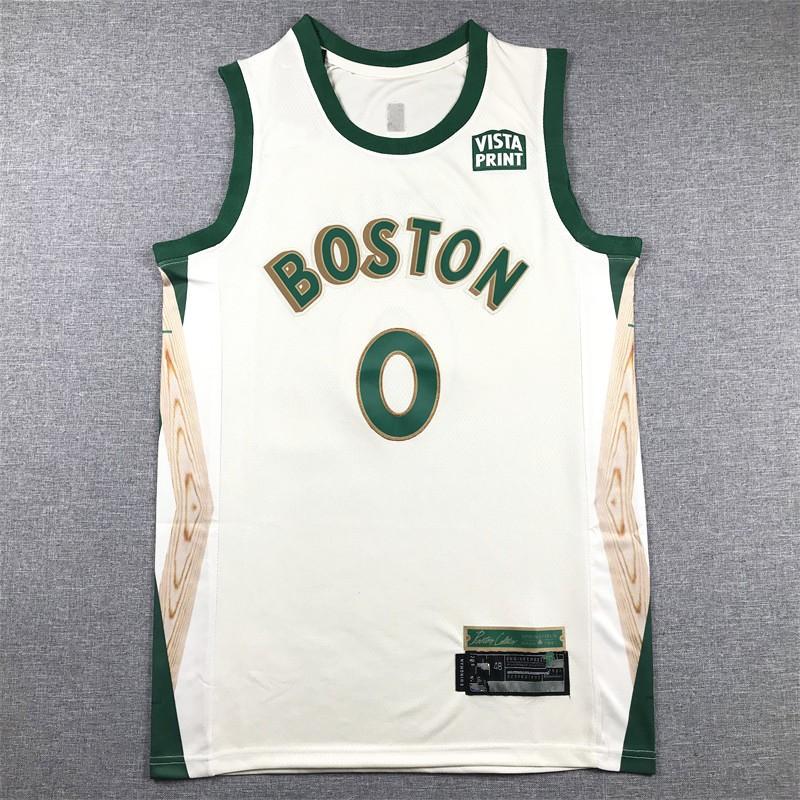 Boston Celtics Basketball Jersey Tatum 0 Brown 33 Retro Embroidered Graffiti Sport Top Men Women Unisex Team Shirt