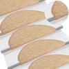 VidaXL Stair Treads 15 Pieces 65 X 21 X 4 Cm Light Brown Semicircular Large 326904
