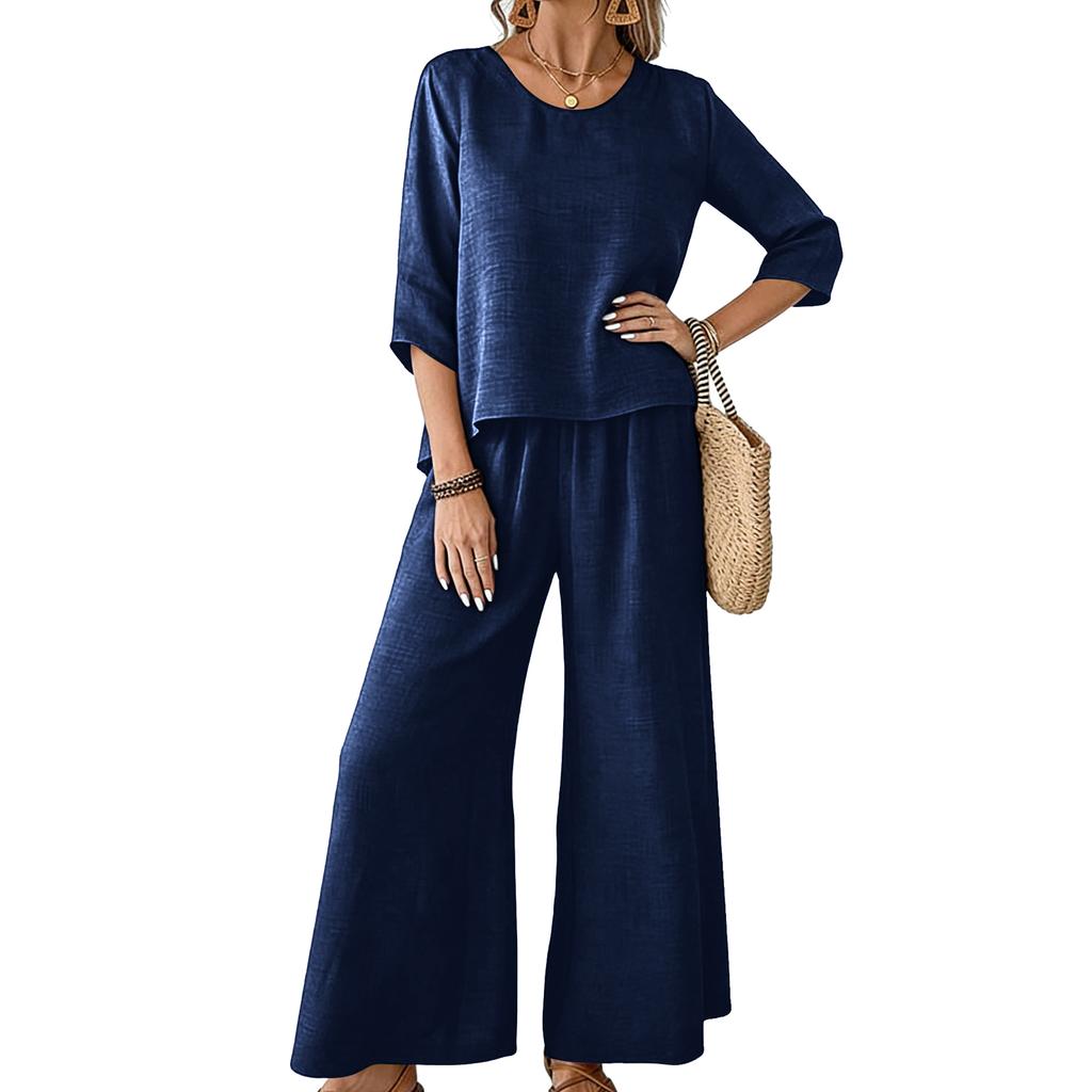 Women's Summer Fashion Casual Top And Pants Set