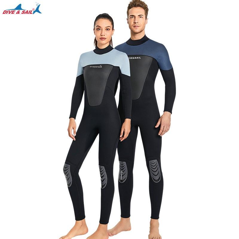 Diving Suit 3mm Long-sleeved One-piece Thermal Large Size Snorkeling Swimming Cold-proof Surfing