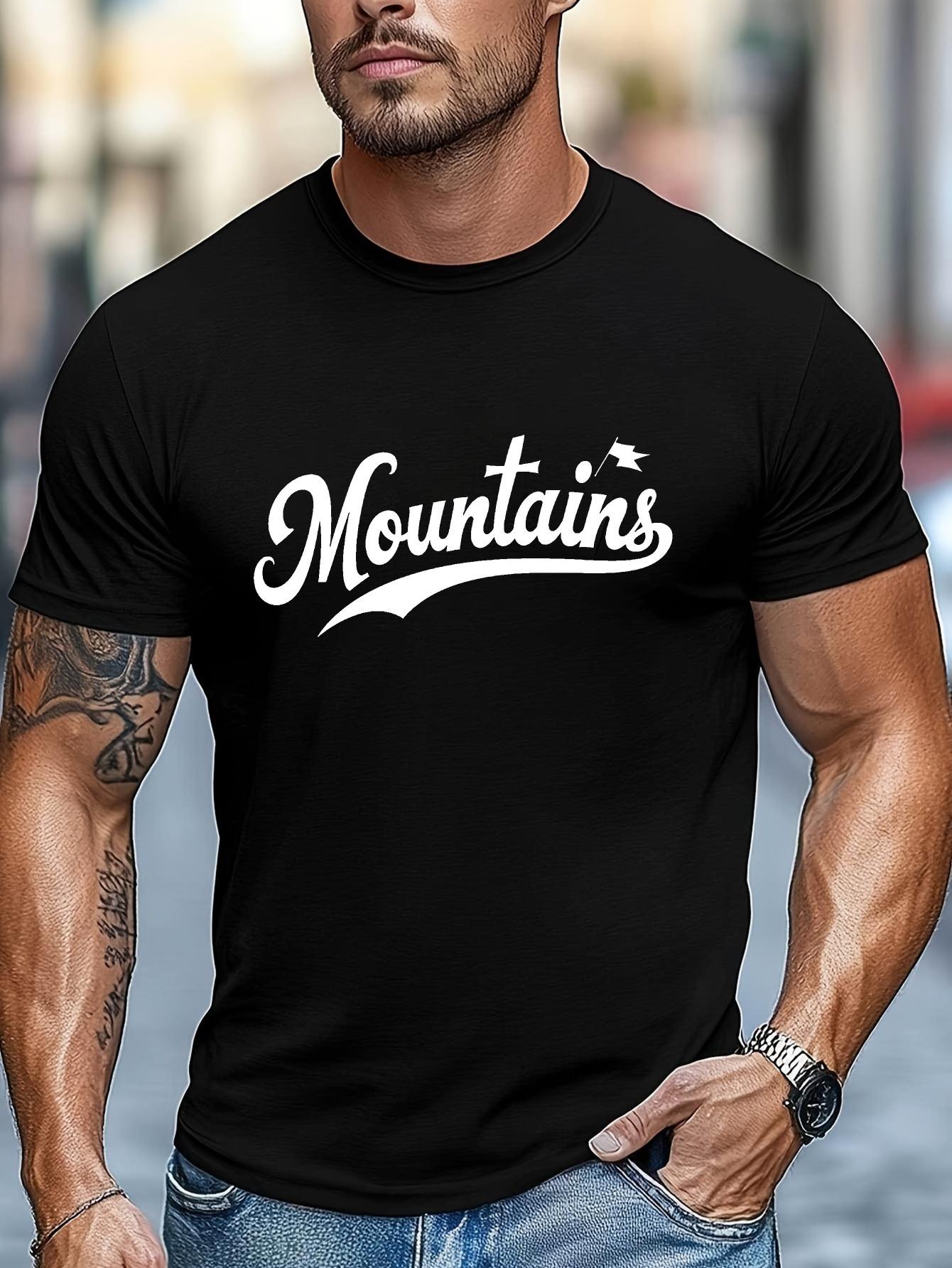 Mountains  Graphic T-shirt - Black M