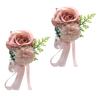 2Pcs Wrist Corsages for Mother of Bride and Grooms, Rose Corsages Wristlet for Bridal and Bridesmaid, Corsages for Proms