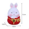 Chinese Statue Car Dashboard Ornament Bunny Figurine for Office Holiday Decoration Gift