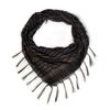 Mesh Yarn Desert Scarf with Tassels Soft Breathable Lightweight Outdoor Neck Piece Unisex Fashion Accessory