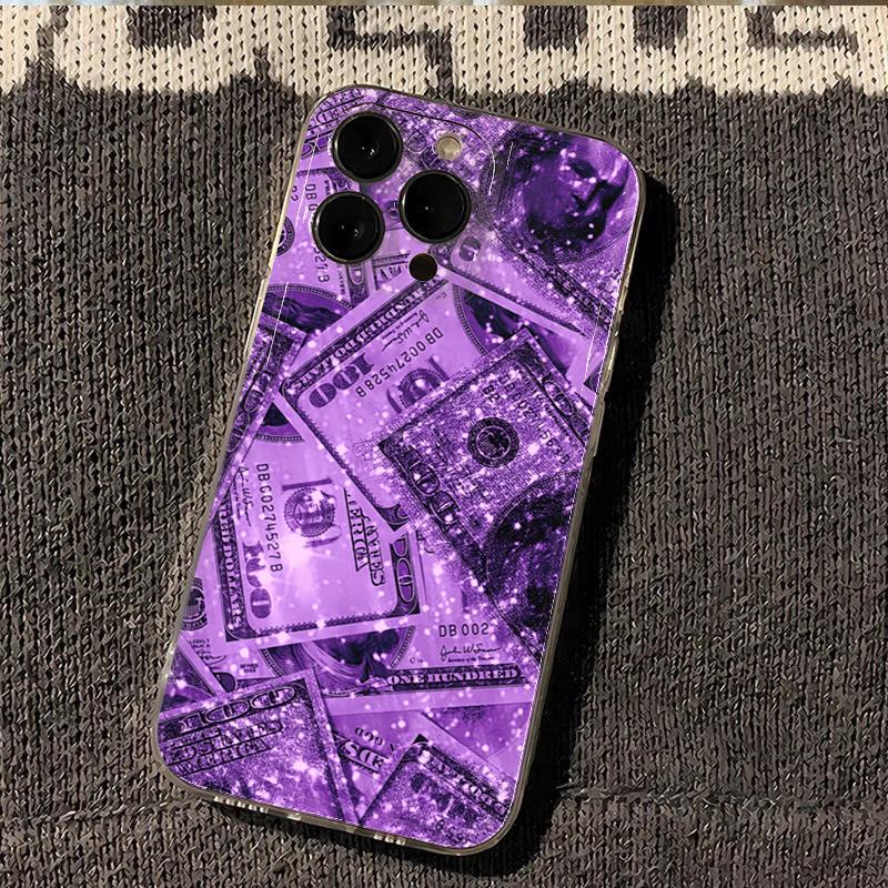 Girly Sparkly Dollar Transparent Phone Case For iPhone 16E 16 15 14 13 12 11 Pro Max Mini X XS XR 7 8 Plus SE2 Shockproof Cover