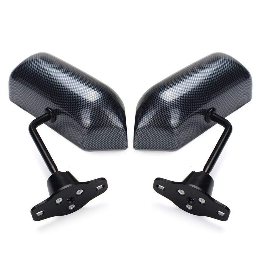 2x Universal F1 Style Carbon Fiber Color Car Vehicles Racing Side Rear View Mirr