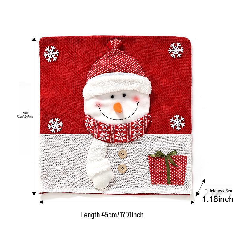 High-Grade Christmas Ornament Hat Chair & Doll Stool Covers for Home Party Decoration