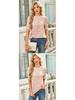 European American Women's Summer Lace Puff Sleeve Top TK2026