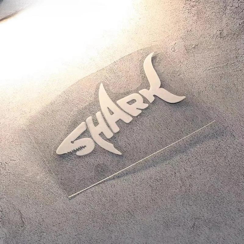 SHARK Stickers Reflective Shark Car Stickers Car Decoration Car Body Side Window Cover Scratches Electric Motorcycle Modified Reflective Stickers
