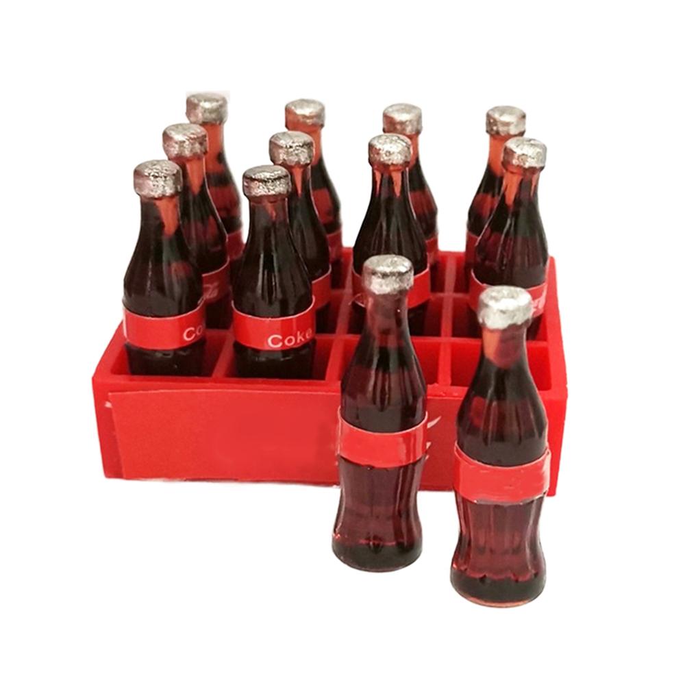 13 ks/sada Domeček pro panenky Miniaturní Mini lahve Coly Podnos na nápoje Úložný box Modelové sady Kuchyně Jídlo Hra Scéna Dekorace Příslušenství