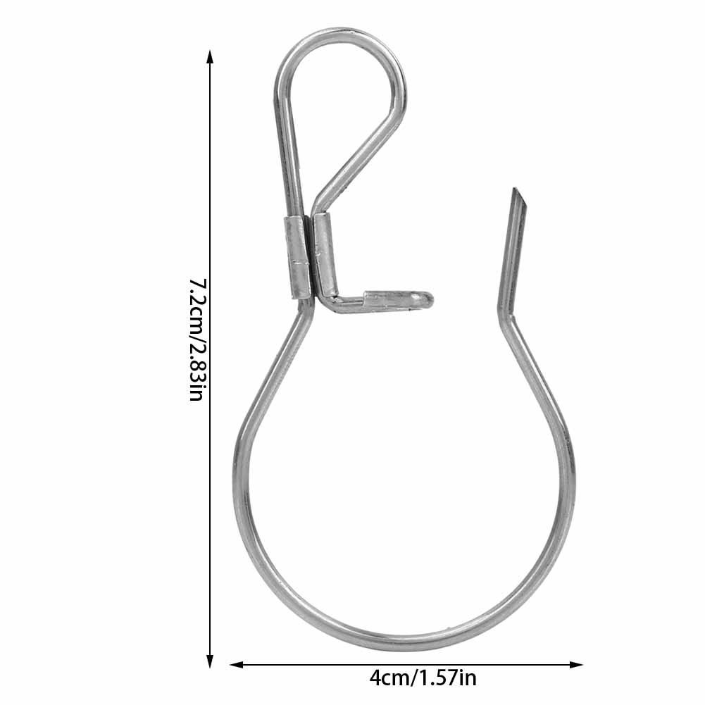 5pc Stainless Steel Multifunction Backpack Hanging Hook Clip Fishing Snaps Fish Lock Buckle