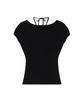 ILLIO Black Giselle Gathered Top