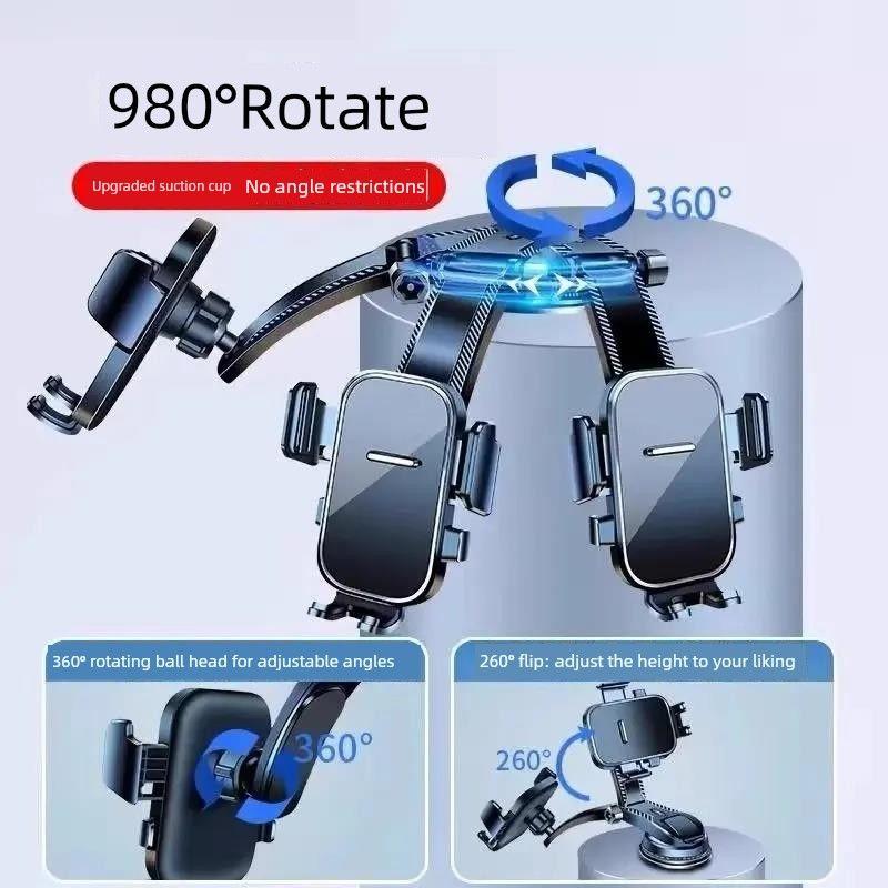 Mobile Phone Car Mount 2025 New Model Suction Cup Type Dashboard Car Navigation In-Car Universal Fixed Support