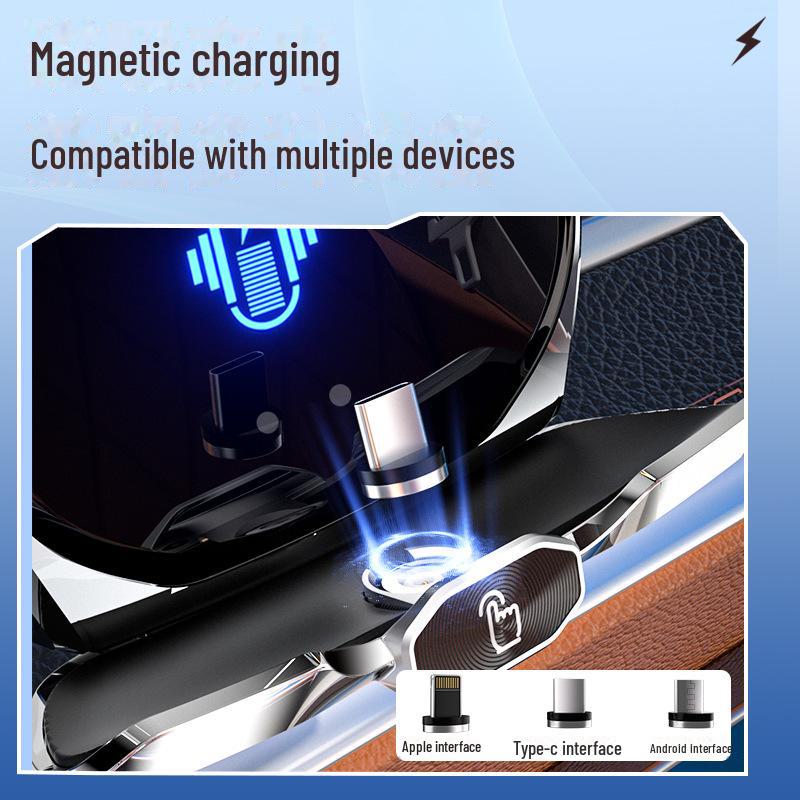 Încărcător wireless pentru mașină A1 A2 și suport pentru telefon - Încărcare rapidă cu 10 caracteristici de siguranță