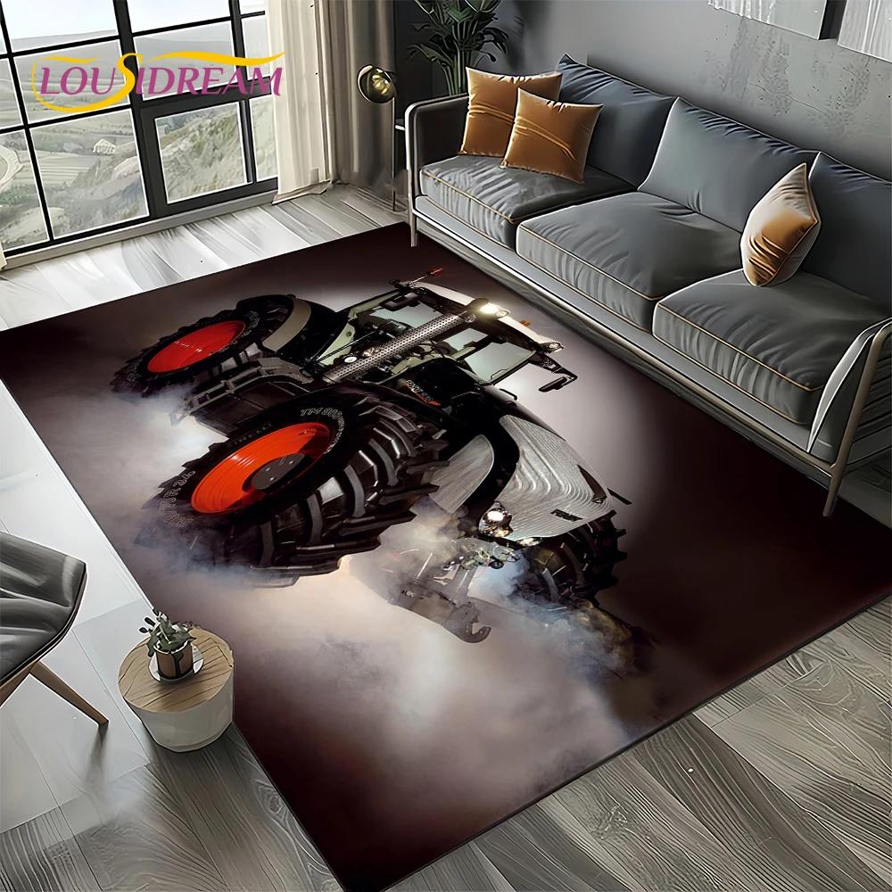 27 Style Truck Retro 3D Tractor Car Carpet Rug for Living Room Bedroom Home Sofa Decoration,Kid Area Rug Non-slip Floor Mat Gift