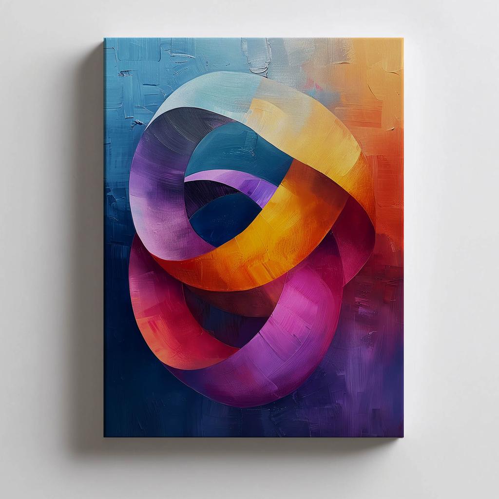 Dynamiczne Pierścienie Dynamiczne Pierścienie, 70X100 Cm, Bez Ramy, Płótno Premium Na Blejtramie