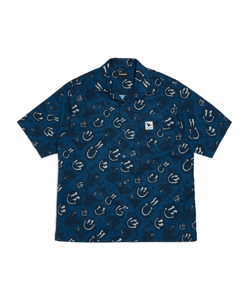 Mark Gonzales Happy Chaos Short Sleeve Shirt - Navy