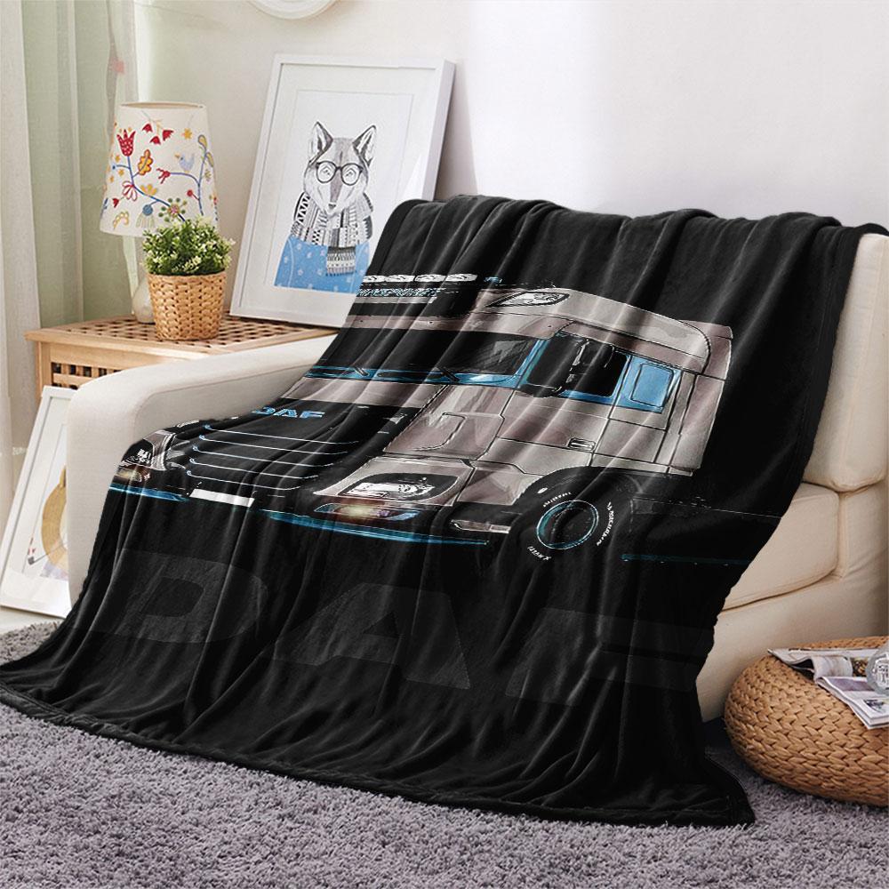 1PC DAF Patterned Flannel Blanket Suitable For All Seasons for Home Decor Warmth and Comfort Gifts Holiday Present