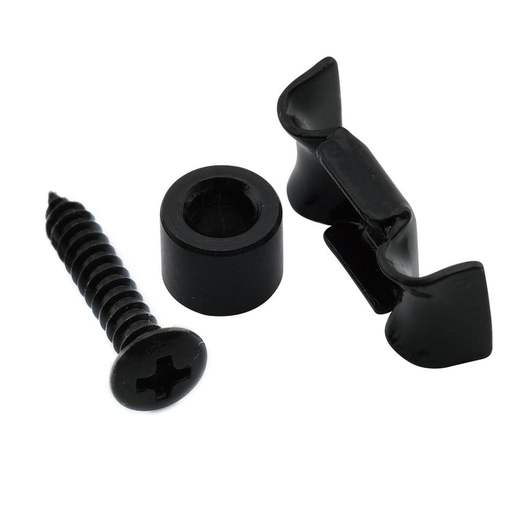 Musiclily Pro 16mm Corrugated Steel String Guide for Stratocaster Electric Guitars and Black Basses,