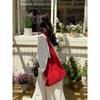 Knitted Bag Fashionable Woven Bag Versatile Commuting Large-capacity Single-shoulder Tote Bag