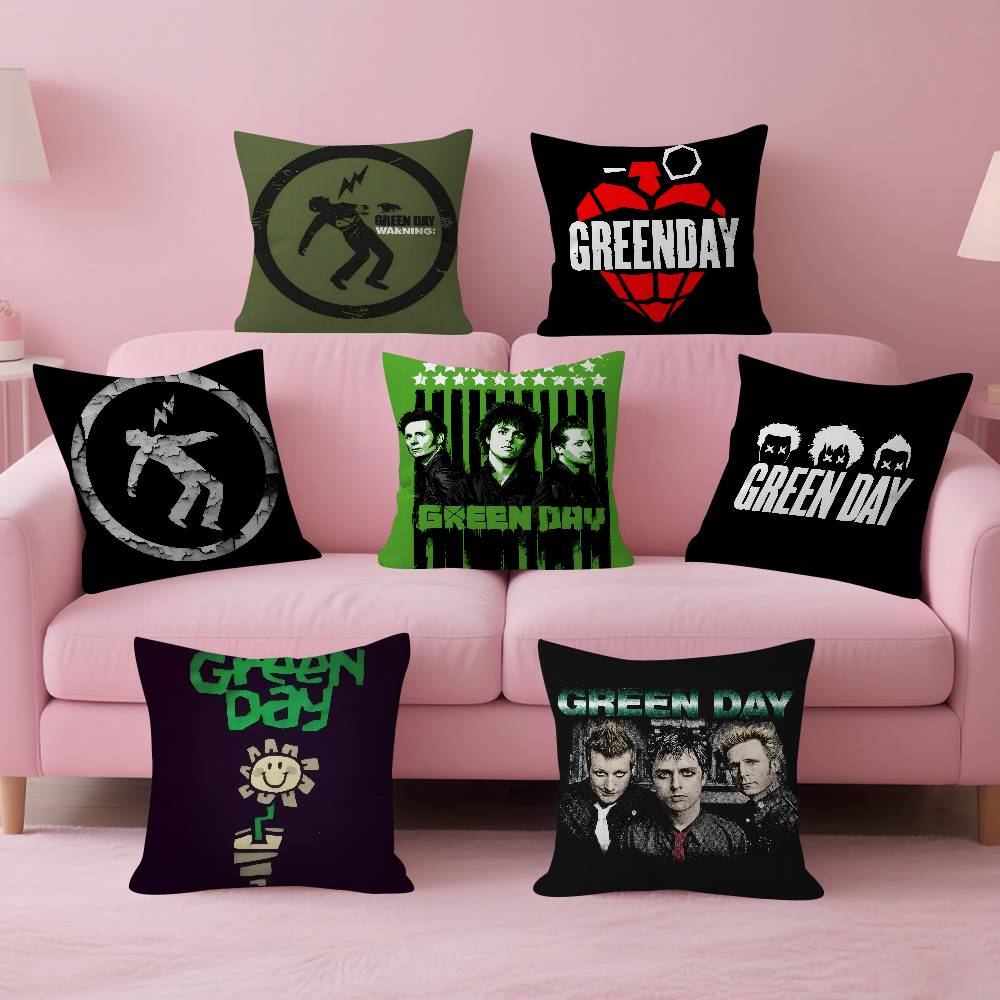 ROCK Green Day logo Pillowcases Home Bedding Decorative Pillow Cover Wedding Super Soft Pillow Case