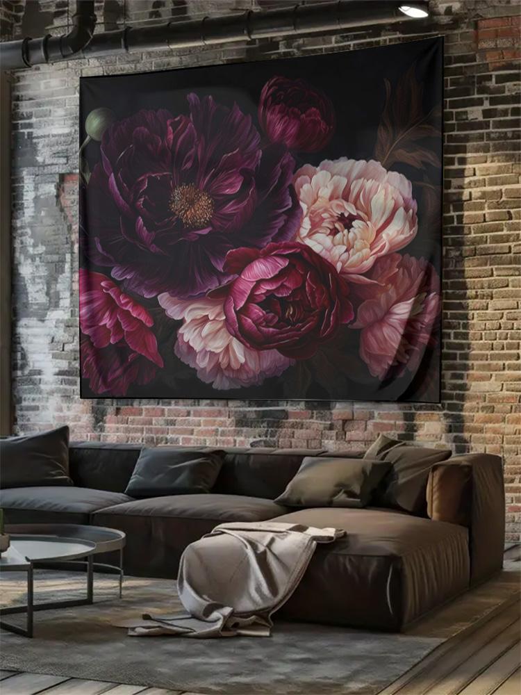 Floral Tapestry Wall HangingBotanical Flower Wall ArtLarge TapestryBoho Home DecorNature AestheticRoom DividerBedroom DecorLivin