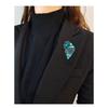 Conch brooch, oil dripping diamond retro artistic high-end brooch, accessories, clothing coat buttons
