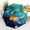 Sea Fish  pattern, automatic folding umbrella, portable and foldable design, 8 ribs, a Christmas or birthday gift.
