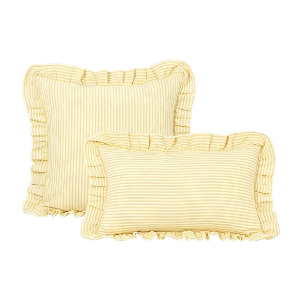30x50cm Plaid Cushion Cover Square Shape Piping Pillowcase Ruffled Cushion Cover Living Room Decor