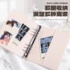 Classeur Blanc Étoile Lune A5 Album Photo en Cuir PU à 4 Poches pour Photos d'Idoles 3 pouces, Livre de Collection Porte-Cartes Photo Kpop
