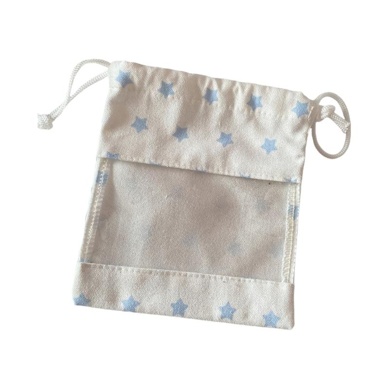 

Multifunctional Drawstring Bag Cosmetic Bag Clear Makeup Bag Star Pattern Storage Pouch Traveling Storage Bag