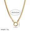 Stainless Steel Snake Chain Necklace With Gemstone Pendant For Women Fashion And Daily Wear