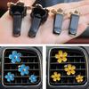 4PCs Flower Car Outlet Vent Perfume Clips Air Freshener Diffuser Conditioning Aromatherapy Perfume Clip Car Interior Decoration