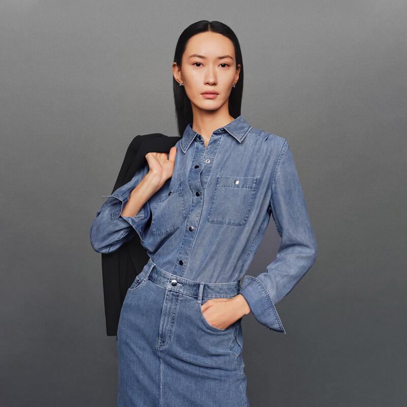 

OVVOVV Women s Long Sleeve Casual Shirt M