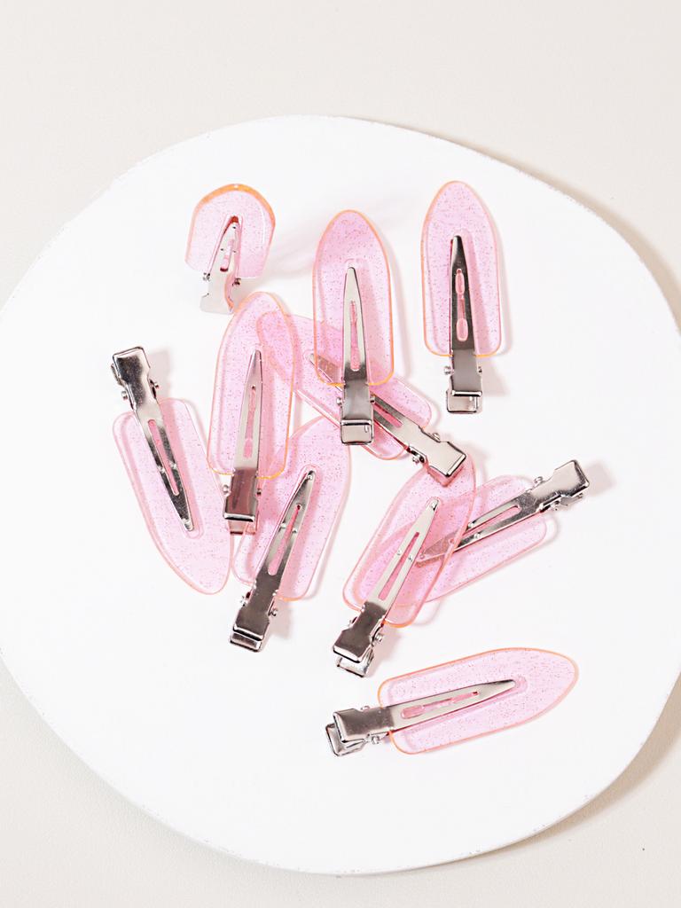 10 Stück nahtlose modische Mädchen transparente Haarspangen, Make-up Gesichts-Accessoire-Clips Styling Haarspangen Speziell für Echthaar-Perücken