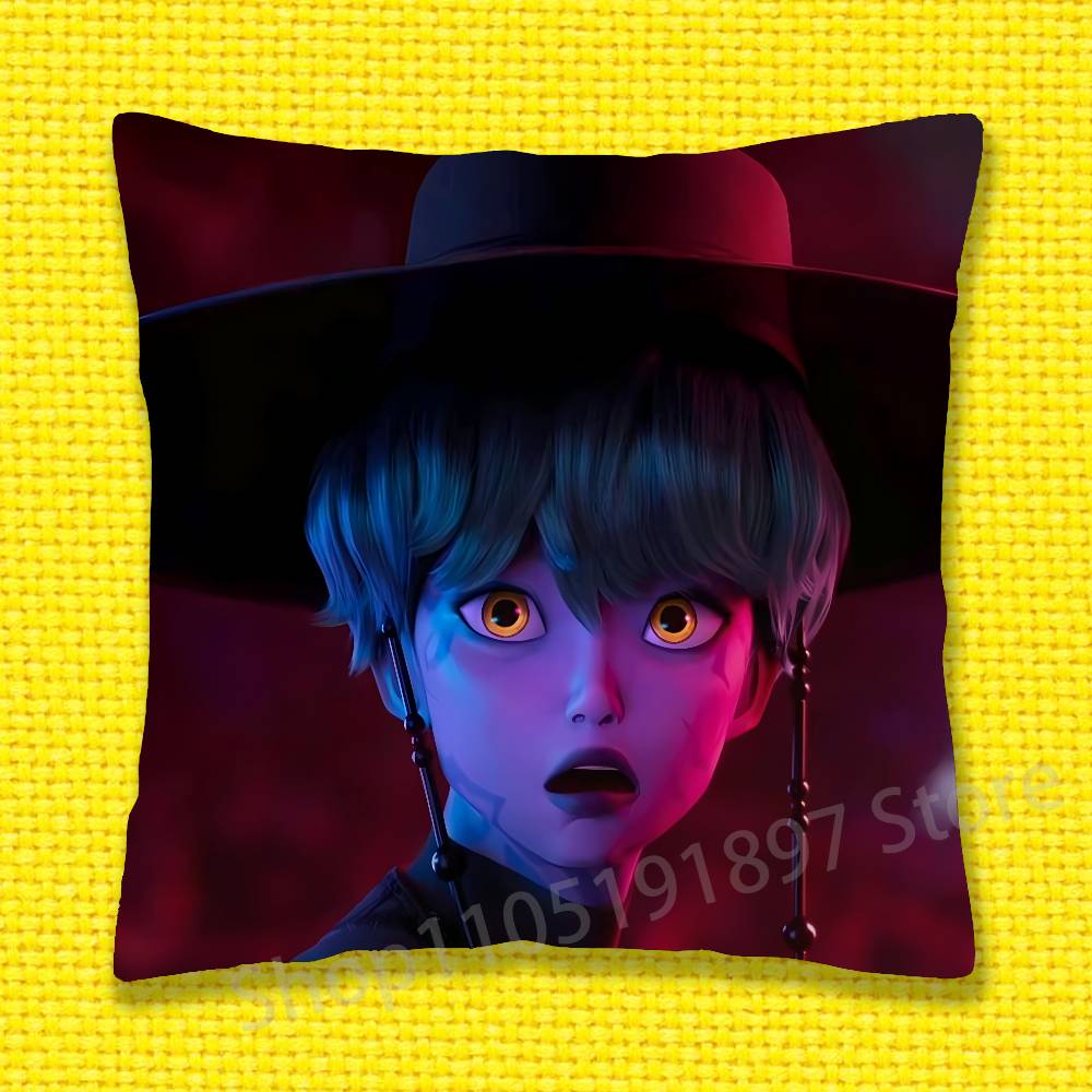 D-Demon H-Hunters Jinu Girl Throw Pillow Case For 50x50cm 40x40cm 55x55cm 45x45cm 30x30cm Square Bedroom Pillowcase Cover
