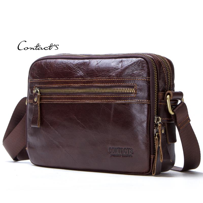 Black Angel Men s Multifunctional Cowhide Crossbody Bag