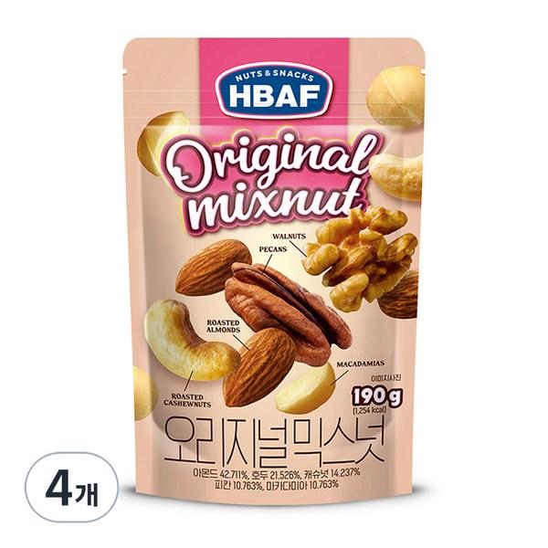 

Barf Nuts & Snacks Original Mixed Nuts, 190 г, 4 шт., корейские орехи