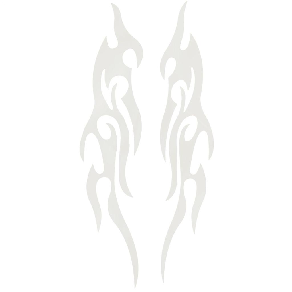 Motorcycle Stickers - Flame Decals | Set of 2 Waterproof Emblems for Motorcycle, Scooter, Snowmo, Luggage, Skateboard, Truck