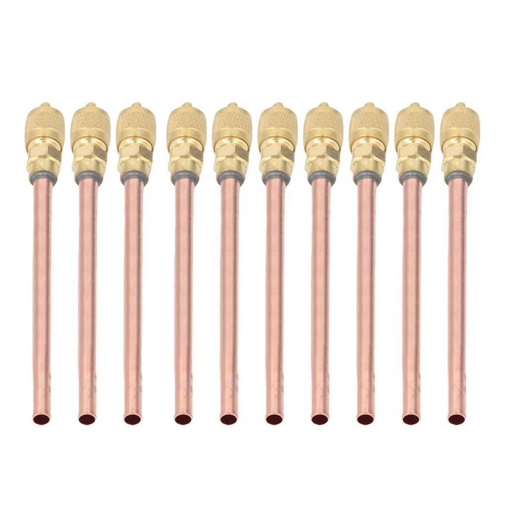 10PCS Access Service Valves High Strength Brass One Way Air Conditioner Charge Needle Valve Replacement